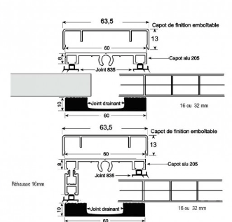 OBEYA ROOM - CAPOT 205 ALU BRUT 431886