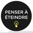 Autocollant "penser à éteindre la lumière" (copie)