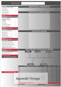 Formulaire de chantier 5S 610x950mm (Lot de 10 unités)