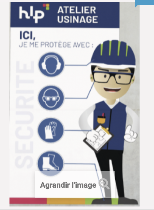 SHOP - Panneau sécurité - Ici je porte mes EPI