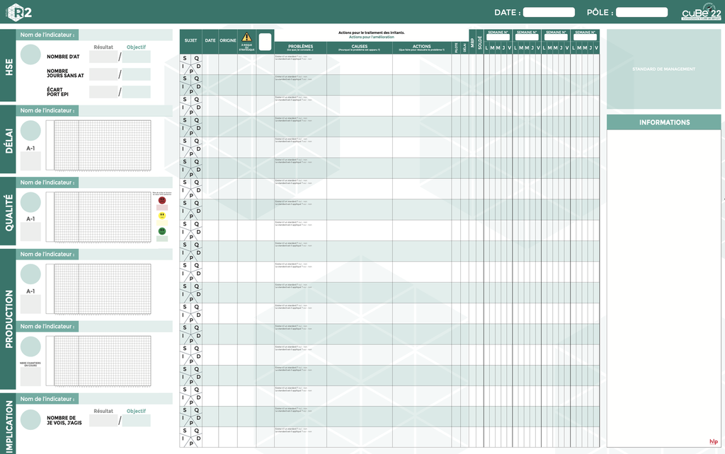 [PAN R2 CUBE 1900x1200mm] Panneau R2 Magnétique Velleda 1900x1200mm
