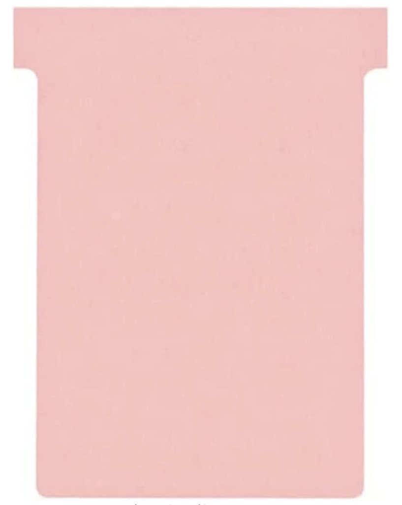 FICHE EN T - INDICE 3 - Lot de 100 unités - Rose