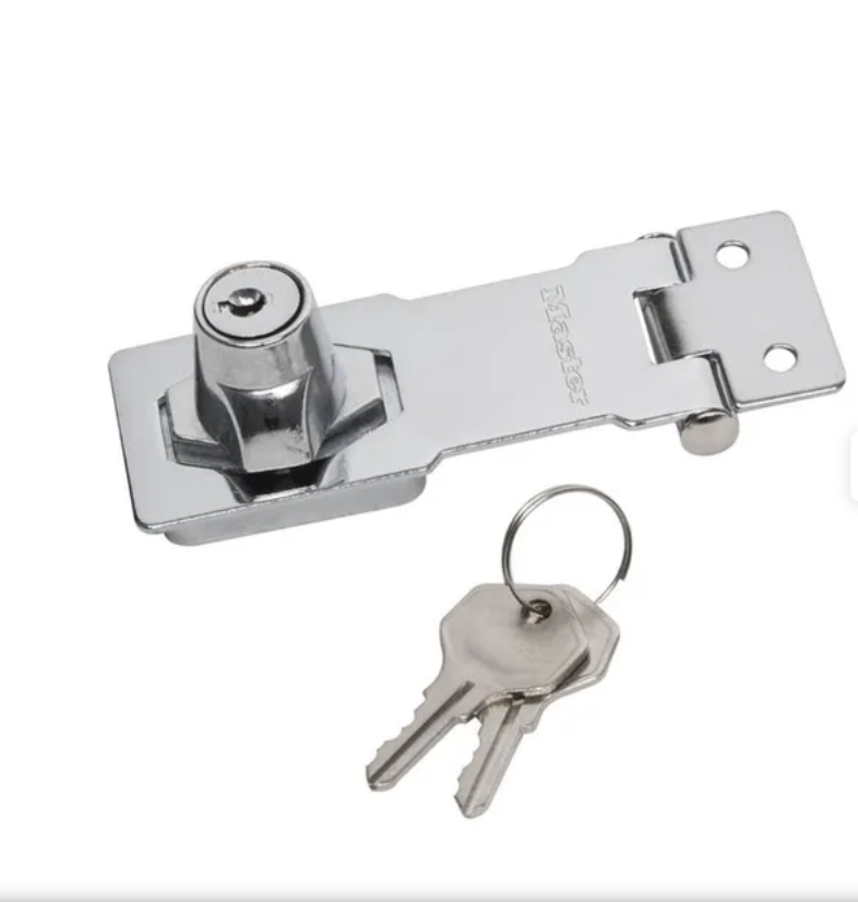 [ACC MASTERLOCK SERRURE] Moraillon avec serrure MASTERLOCK acier forgé, 80 mm