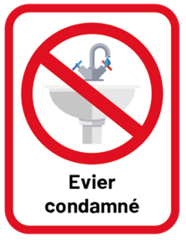 [AI2] Lot d'autocollants : 40 éviers condamnés