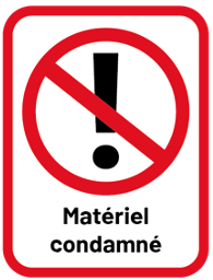 [AI3] Lot d'autocollants : 40 matériel condamné