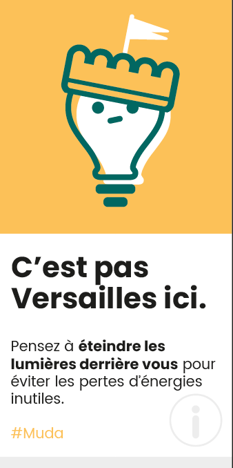 CUBIK - Autocollant 80x160 mm - C'est pas Versailles ici. 