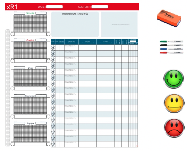 HLP - KIT XR1 magnétique velleda 1100 x 1200 mm