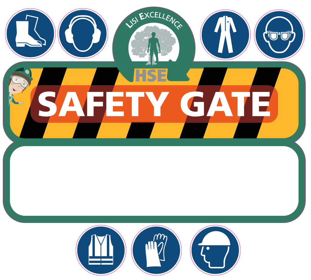 LISI HSE - Safety Gate avec 7 pictogrammes