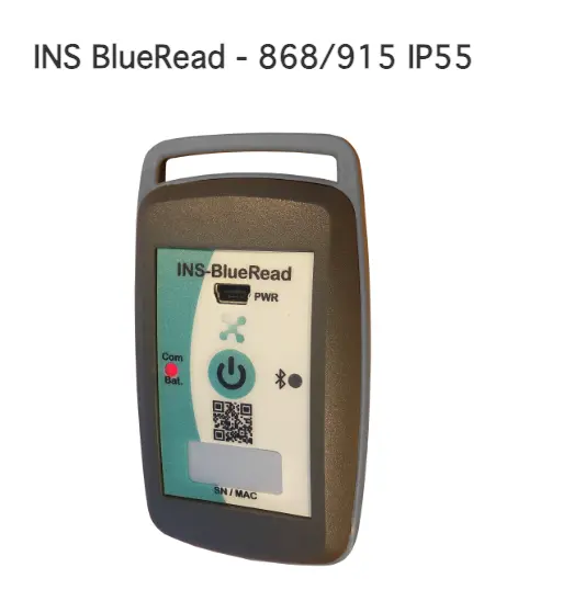 INS-BlueRead-868/915-IP55 with INS-Player-Mobile App