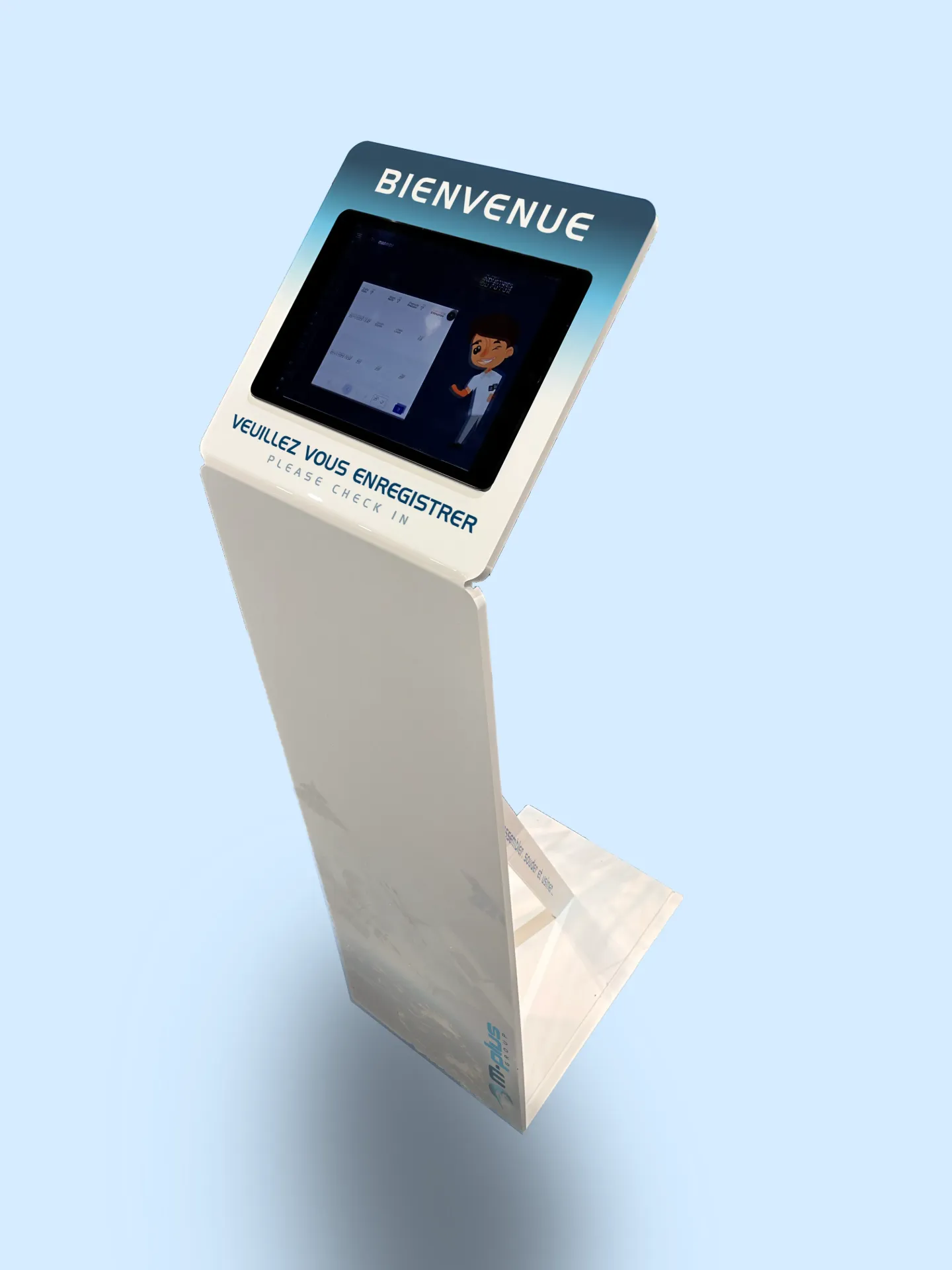 BORNE ACCUEIL 10'2 PMMA