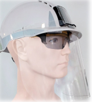 [EPI VISIERE PETG 1,5 - CASQUE STANDARD] Visière pour masque de chantier standard PETG 1,5 mm