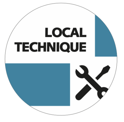 HLP - Autocollant Local Technique 250x250mm